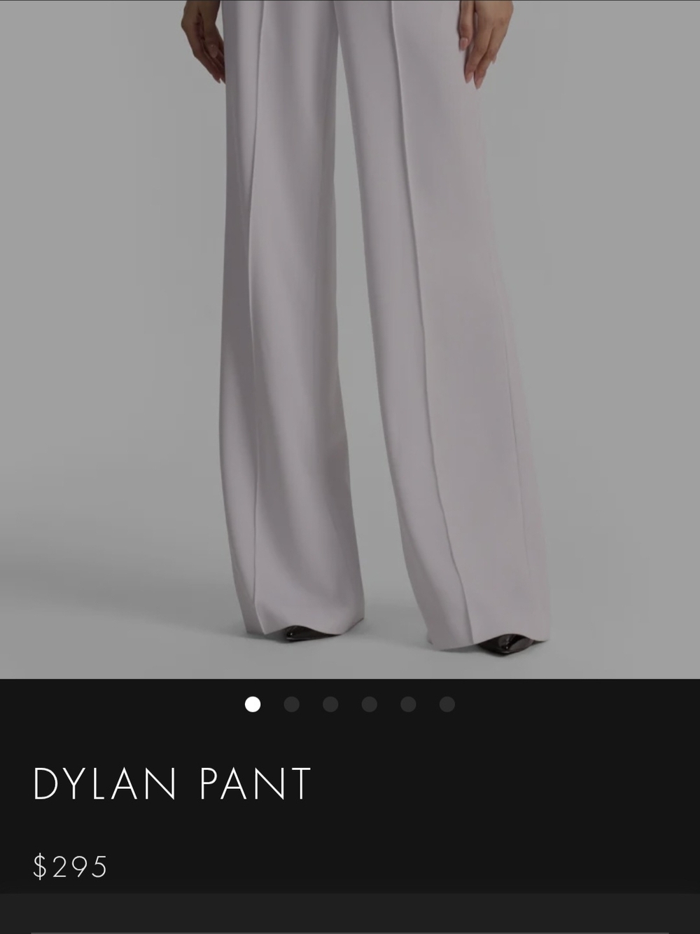 Alice + Olivia Cream Wide-Leg Trousers - Picture 11 of 11